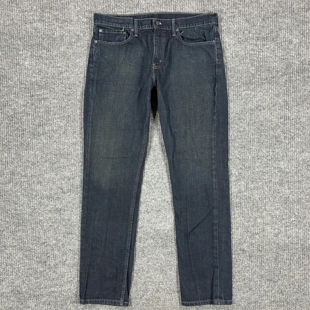 Levi's 511 Mens Straight Jeans Size 34x32 Blue Denim Stretch Low Rise Casual